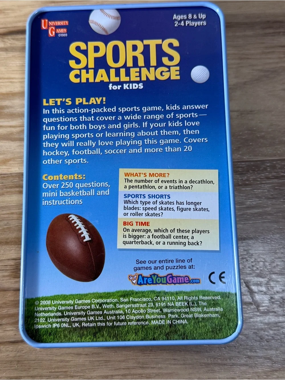 University Games Sports Challenge for Kids Board Game Complete Family Fun